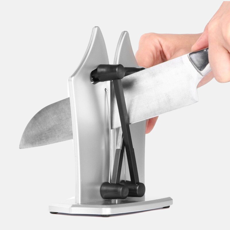 Kitchen hand-held multi-function knife sharpener supplies V-shaped knife sharpener householdknife sharpener with base