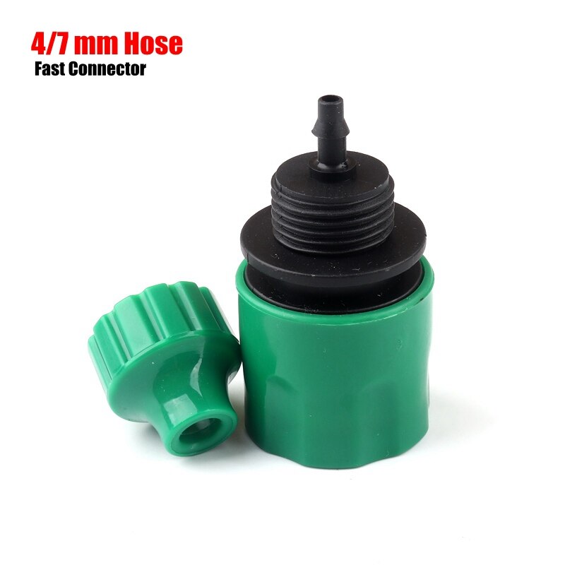 Conectores rápidos de manguera de jardín, 4/7mm, 8/12mm, microsistema de riego de jardinería, conector rápido, válvula de tubo suave, divisores de agua, 2 uds.