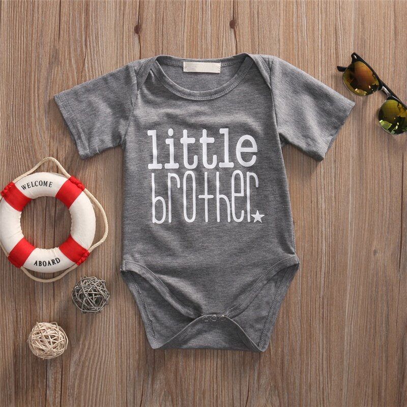 Summer Casual Newest Newborn Baby Boys Kids Clothing Sister T-shirt Brother Bodysuit Letter Family Matching Clothes Outfits