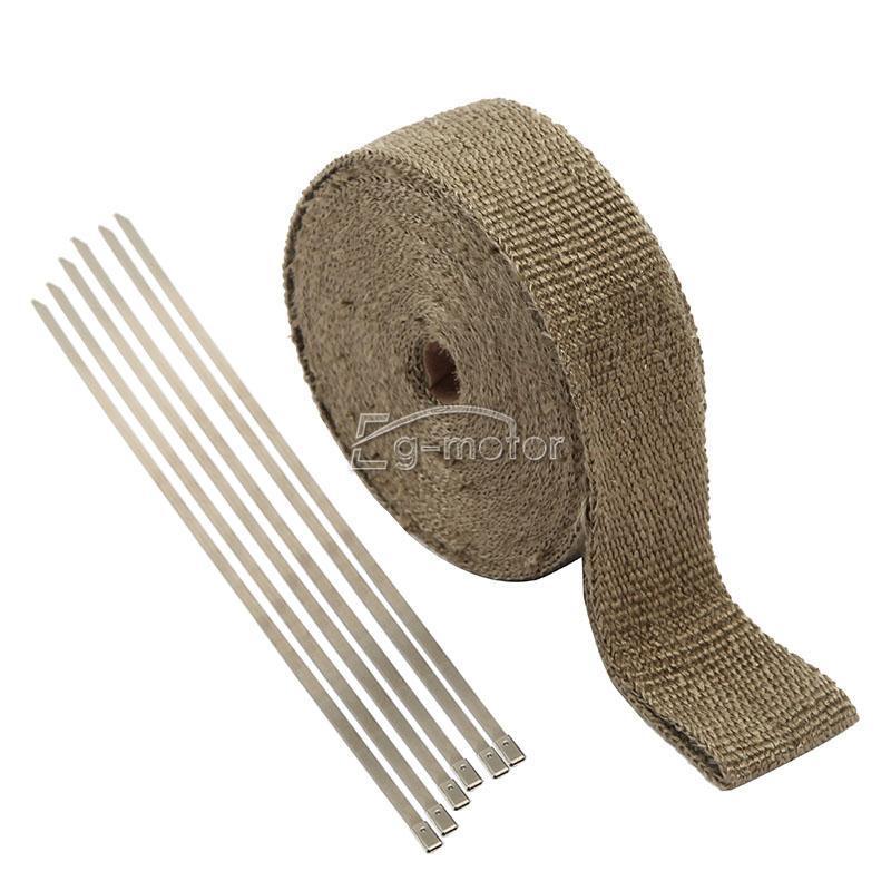 Exhaust Head Wrap Moto Car 15M Headers Titanium Lava Fireproof Insulation Truck For Corvette Chevy 383