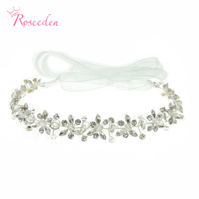 Glanzend kristal bruids bruiloft Kopstuk Bruid Hoofddeksels Hoofdband Haarband 100% Handgemaakte vrouwen Partij Sieraden Accessoires