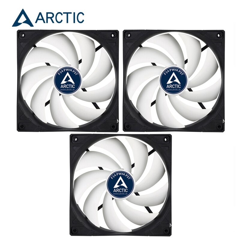 ARCTIC F14 PWM PST CPU Radiator Computer Case 140MM Fan 4Pin PWM Control Cooler Master Fluid Dynamic Bearing: 3PCS