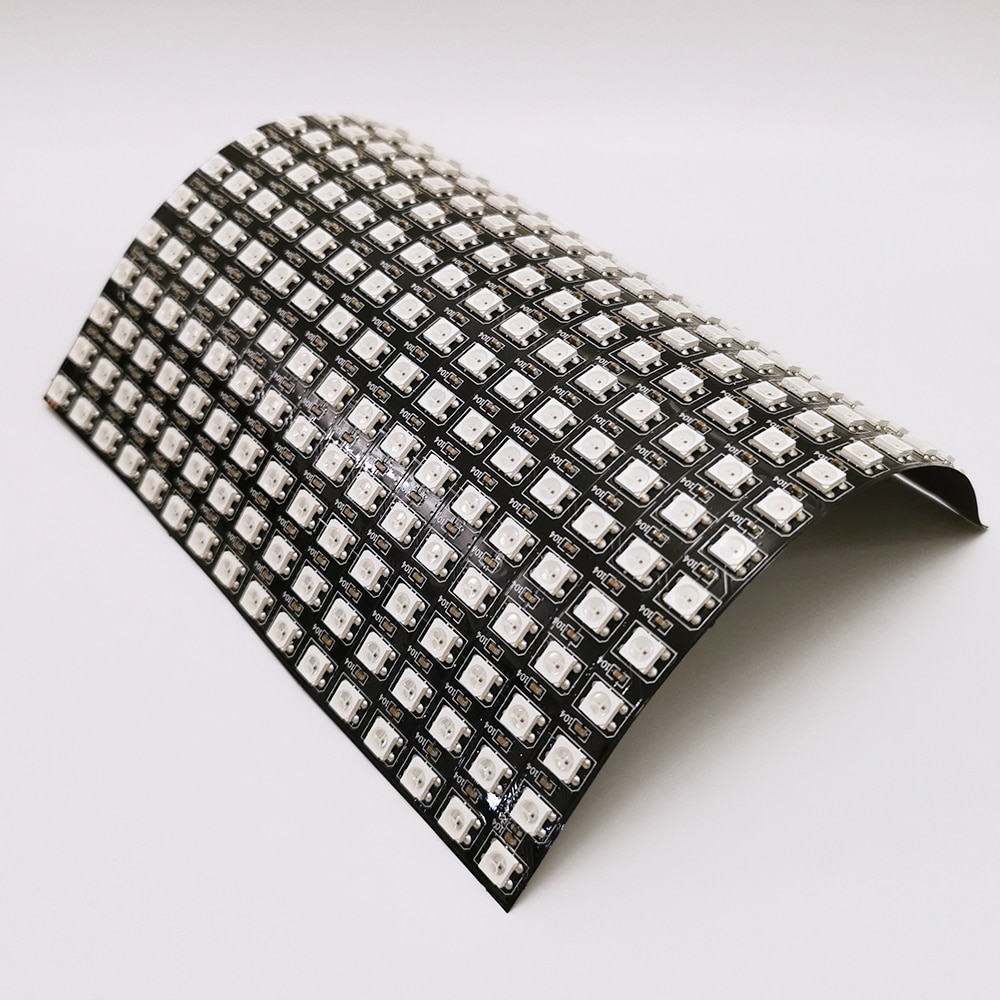 WS2812B Rgb Flexibele 16X16 Pixel Panel Matrix Screen WS2812B Led Module WS2812 Ic Individueel Adresseerbare DC5V
