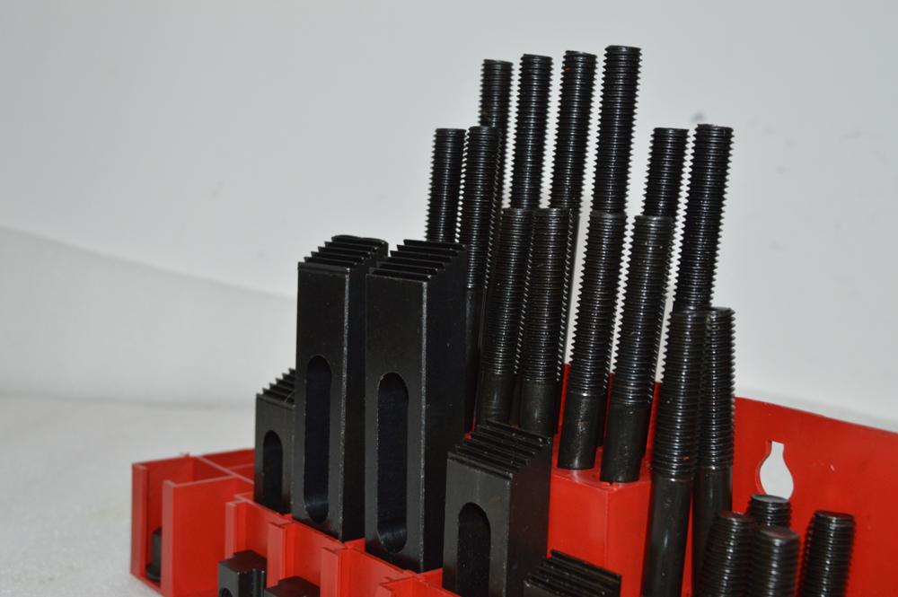 58Pcs Clamping Tools Kit M12 Milling Drilling Machine Studs Clamps 14mm S45C Solid Steel Slot Step Block Set