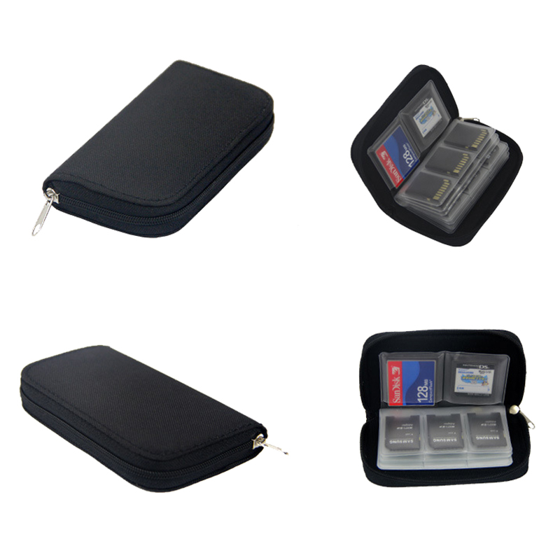 Bolsa de almacenamiento para tarjetas de memoria, estuche Protector portátil de 22 ranuras, soporte para billetera, caja para CF/SD/Micro SD/SDHC/MS/DS