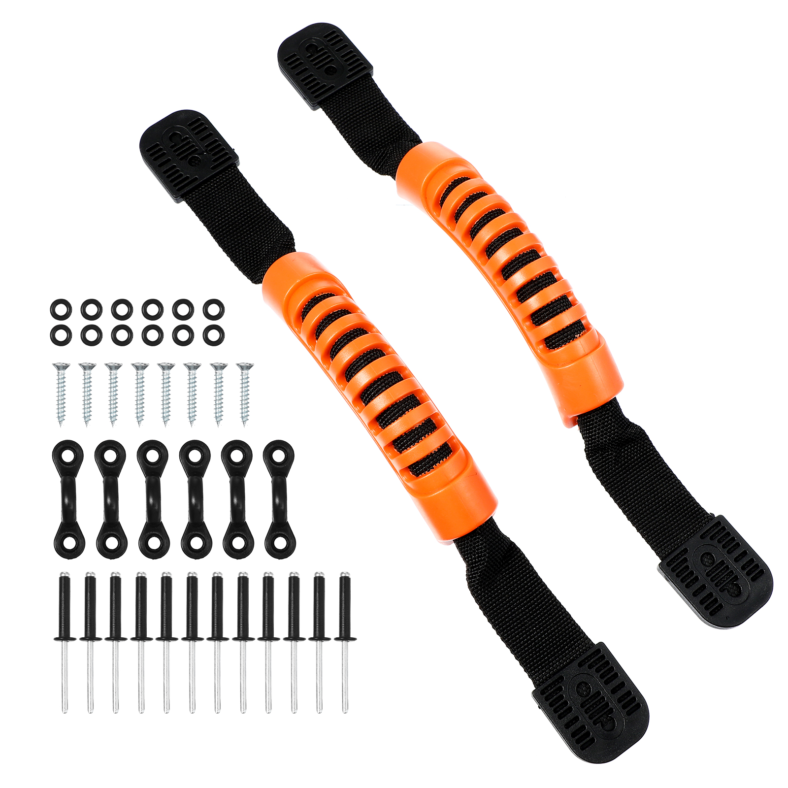 2 Stück Griff Kajak Griffe Hardware Kit Seiten halterung tragen ersetzen für Kanu Boot PVC Meer: Default Title