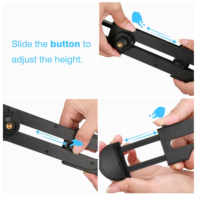Ulanzi-Soporte para iPad, trípode con abrazadera ajustable, vertical, montaje, adaptador, 1/4", 5-12"