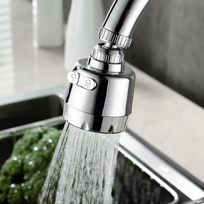 360 Degree Flexible Nozzle Spout Water Saving Kitchen Sink Tap Faucet Extender Shower Head Bubbler Saver Tap Bathroom