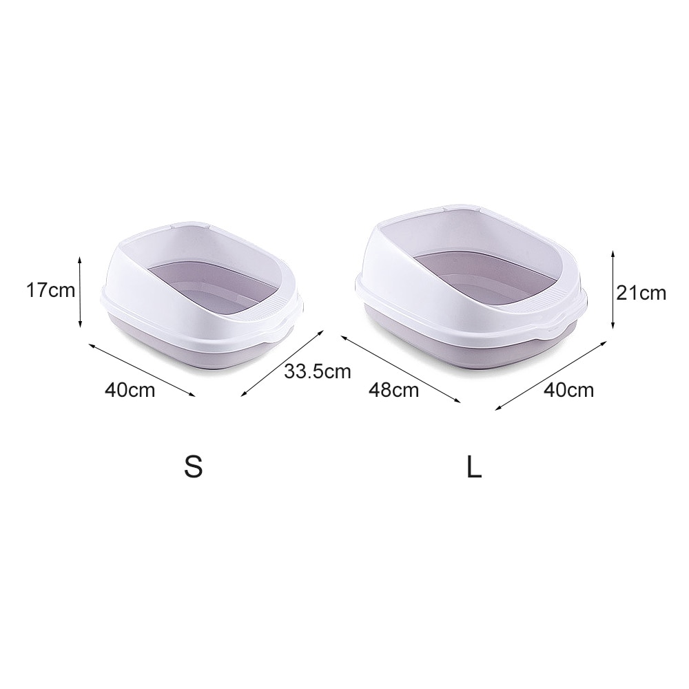 Home Pet Toilet Bedpan Anti Splash Cats Litter Box Cat Dog Tray With Scoop Kitten Dog Clean Toilette Plastic Sand Box Supplies