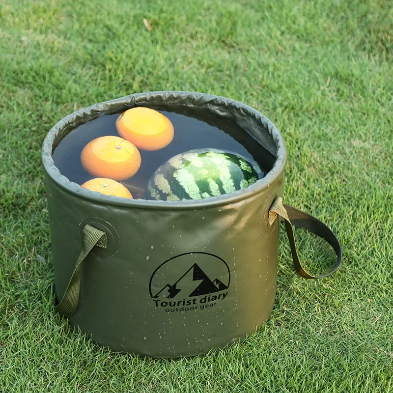 1pc Handheld emmer Outdoor Opvouwbare Waterdichte Gootsteenemmer Draagbare Reizen Camping Vissen opbergemmer