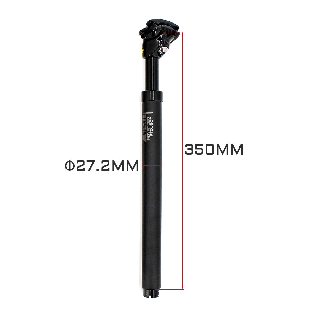 Uno Fiets Dropper Post Suspension Bike Zadelpen 27.2/30.9/31.6X350Mm Schokdemper Fiets Zitbuis bike Pole Cyclus Zadelpen: 27.2x350mm