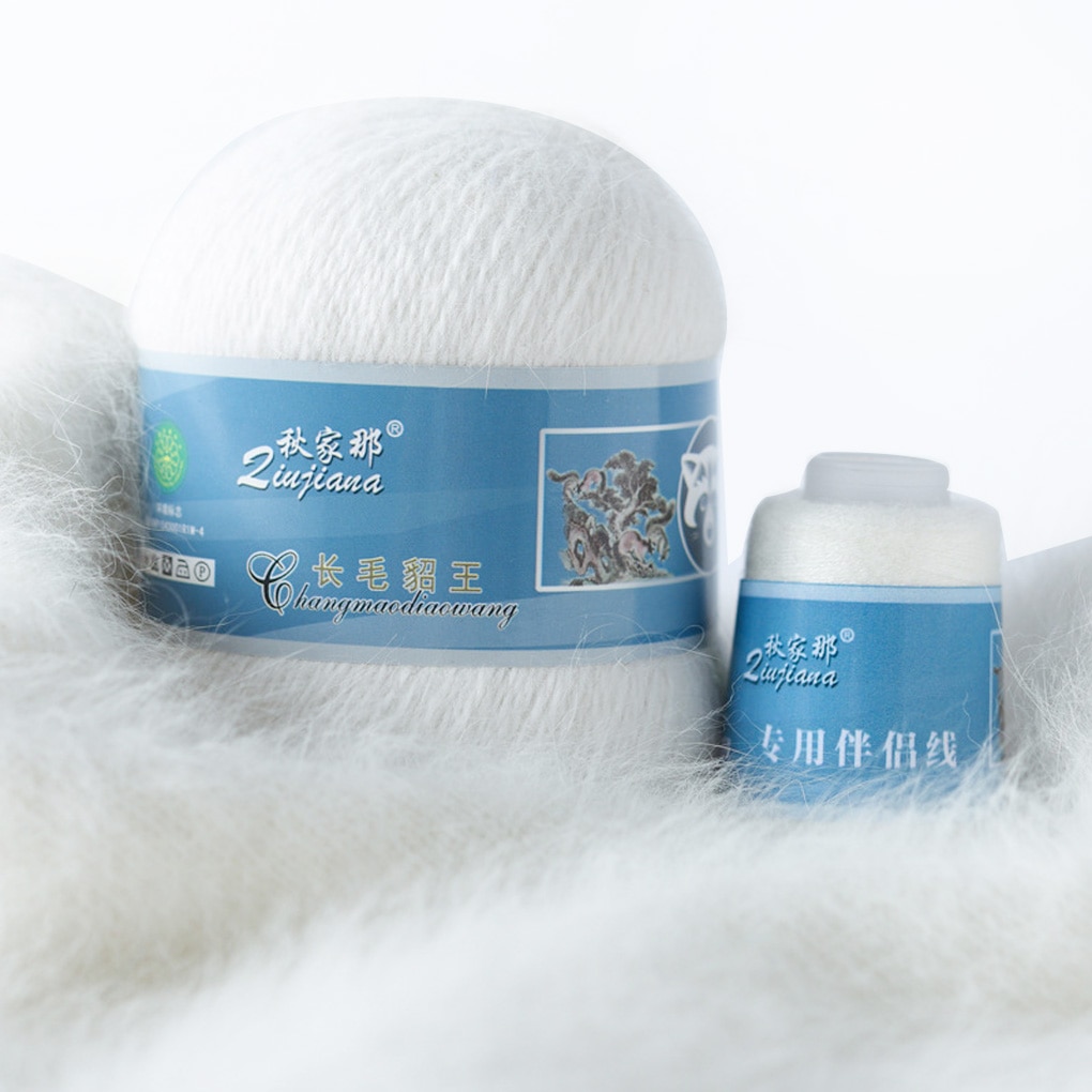 50+20g/set soft mink wool hand-knitted luxury long-wool cashmere Crochet knitted yarn suitable Scarf Cashmere