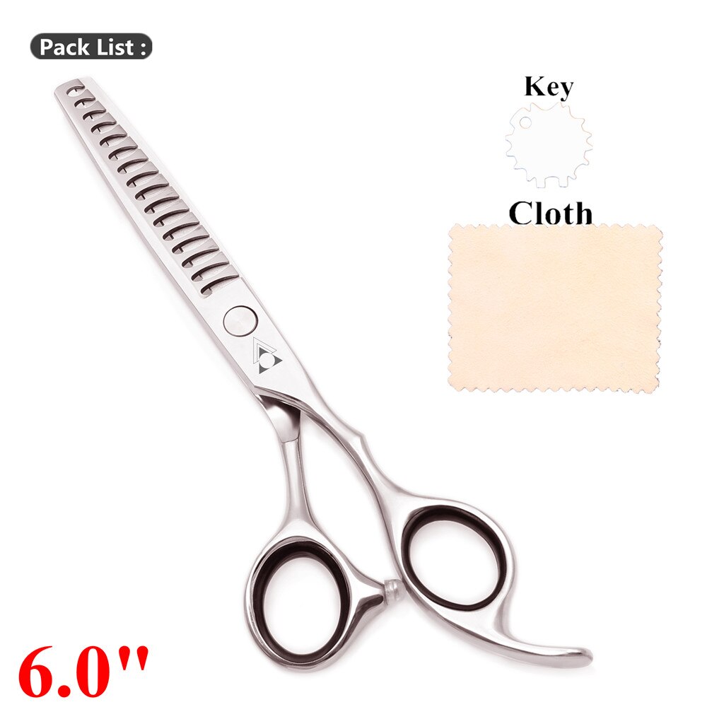 6.0 Professionele Haar Schaar Haar Knippen Schaar Dunner Kappersscharen 440C Kapper Gereedschap Kapper Scharen 2000 #: 2000 16T Ya  6.0