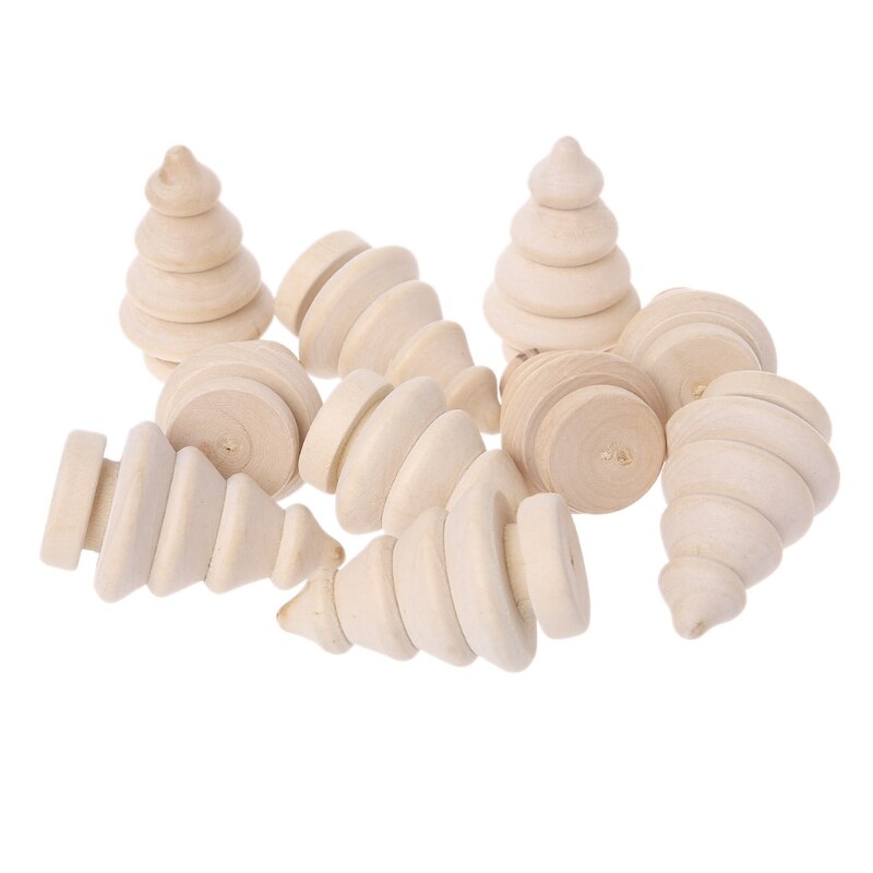 10Pcs Unfinished DIY Wood Peg Doll Christmas Tree Wedding Party Decoration Craft lovely handmade keepsake