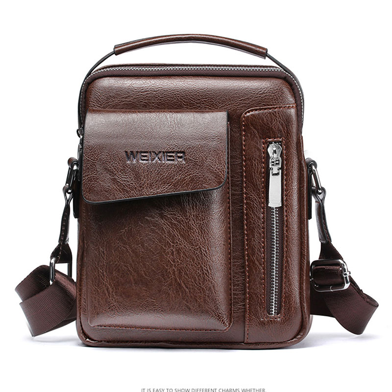 Casual Mannen Schoudertas Vintage Crossbody Tassen Mannelijke Tas Pu Lederen Handtas Capaciteit Mannen Messenger Zakken Zak: Better Coffee