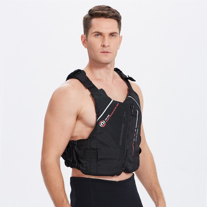 Chaleco salvavidas ajustable con múltiples bolsillos para adultos, salvavidas seguro para navegar, Kayak, canoa, pesca con mosca, ayuda para deportes acuáticos: S-M