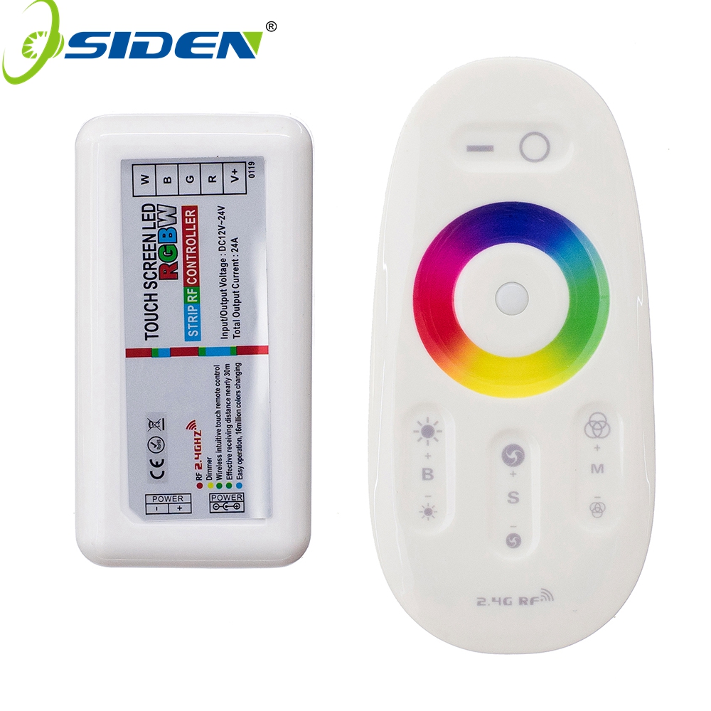 OSIDEN 2.4g LED RGB RGBW Controller DC12-24V Touch Screen RF Afstandsbediening voor RGB LED Strip