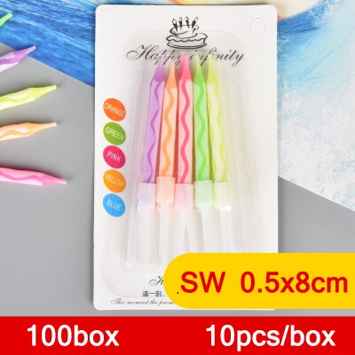 50/100 boxs Birthday candles child cake decorative candle romantic party candles Festive supplies wedding decoration