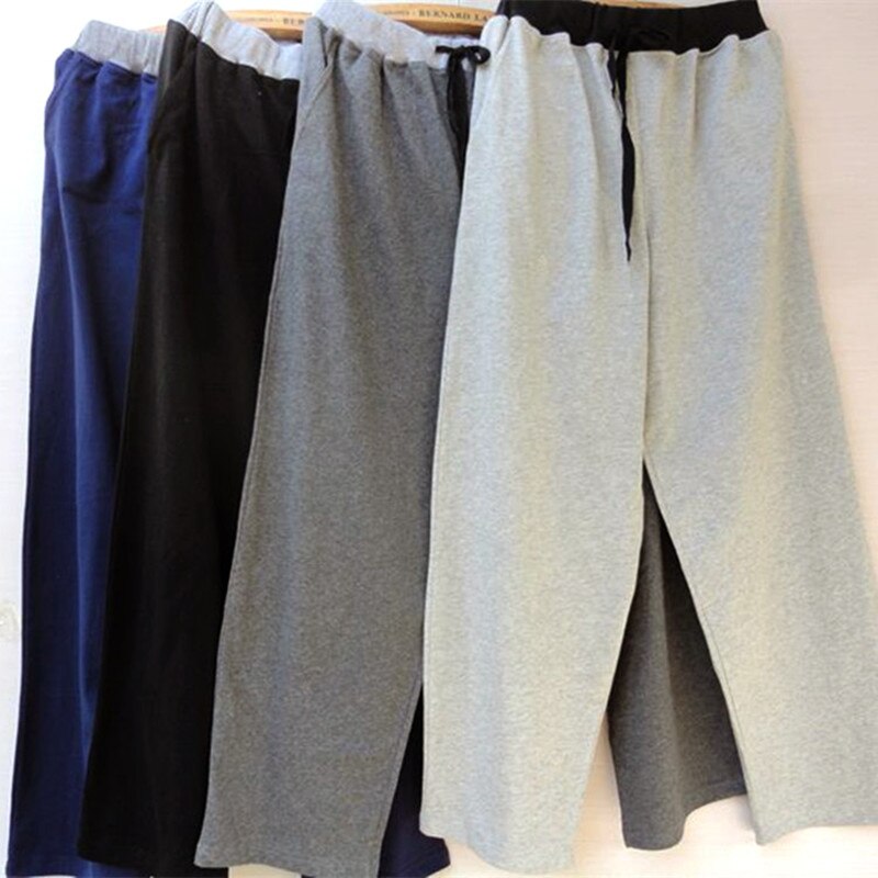 Men's Home Pants Cotton trousers Threaded waist Men's Sleep Bottoms