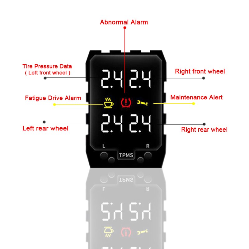 Däcktrycksvakt obd tpms lcd diagnostik för mitsubishi outlander 3 phev xpander eclipse cross mirage