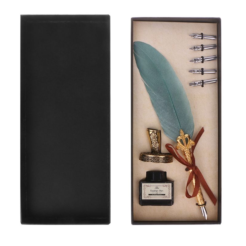 2022 Vintage Feather Quill Dip Pen Fountain Pens W... – Grandado
