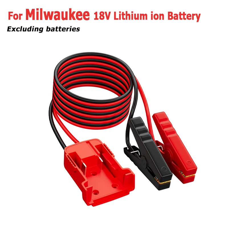 Jumper Cable Clamps for Milwaukee Dewalt 18V Battery Jumper Starter Automotive Booster Cables for Cars Trucks Vehicles Power kit: Beige