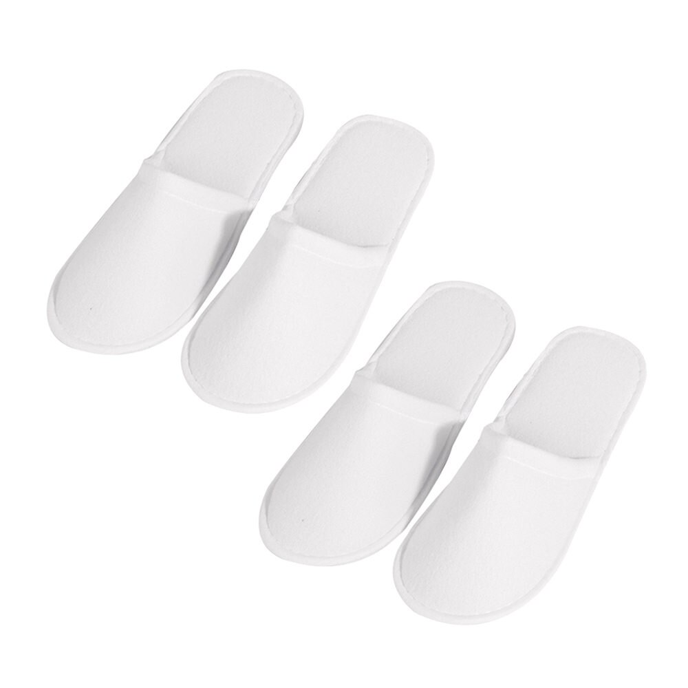 2 pares de zapatillas suaves de Hotel, zapatos de viaje para invitados de Spa, zapatillas desechables Unisex para el hogar de invitados utensilio doméstico
