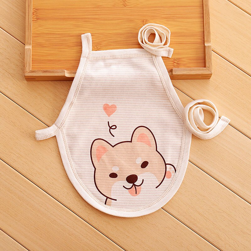 1Pc Baby Bib Cartoon Print Speeksel Handdoek Baby Jongen Meisje Voeden Schort Katoen Tulband Bib: Akita