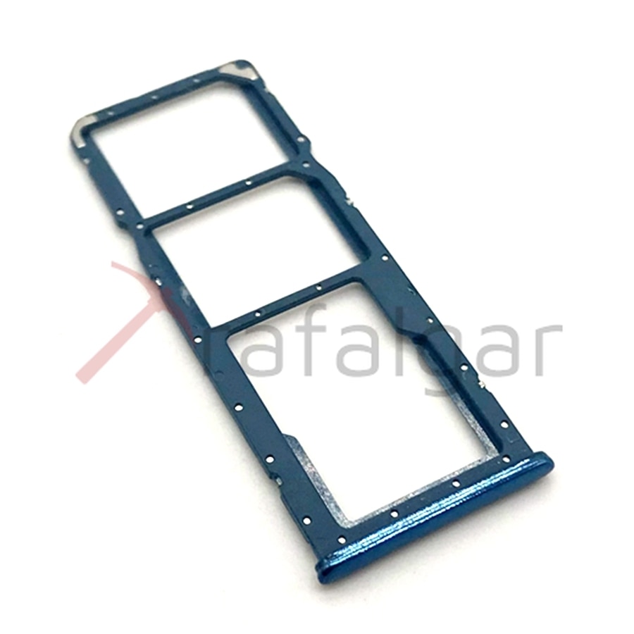 SIM Card Tray For Huawei Y9 SIM SD Card Trays Holder Micro SD Slot Socket Adapter JKM-LX1 JKM-LX2 JKM-LX3: Blue