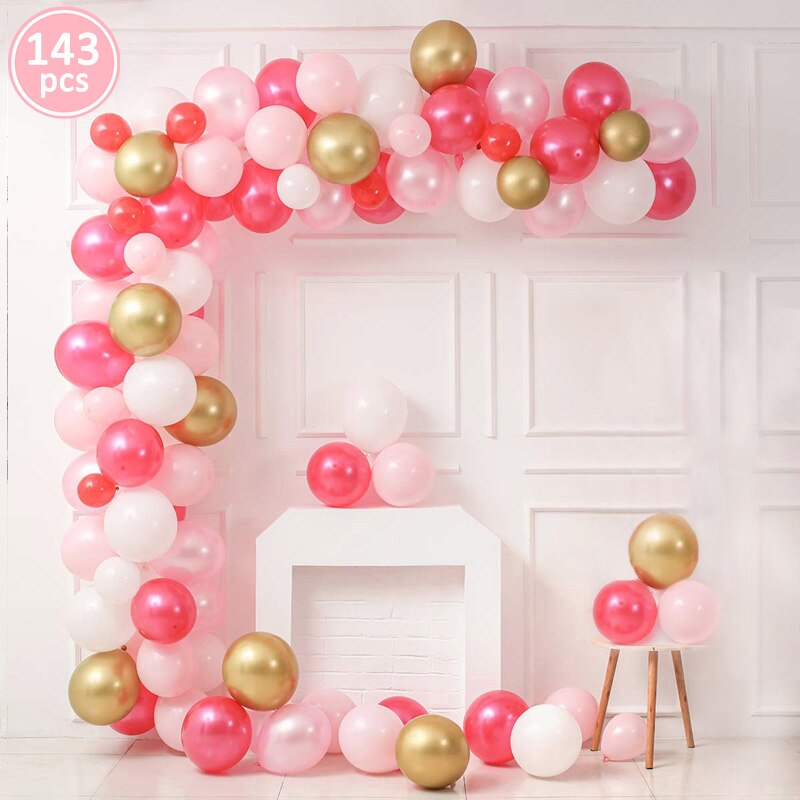 Confeti látex globos mixtos Banner primer Feliz cumpleaños 1 er niños bebé niño niña decoraciones mi 1 año suministros guirnalda: Verde claro