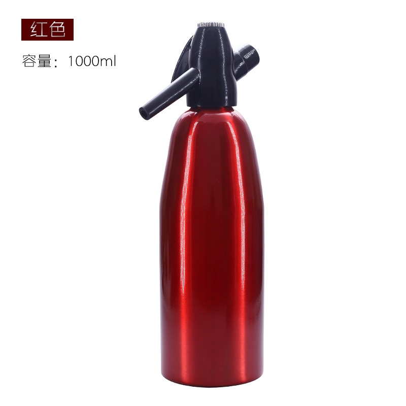 1L Soda Siphon CO2 Dispenser WATER Bubble Generator Cool Drink Cocktail Soda Machine DIY Soda Maker Making Sparking Water: Red