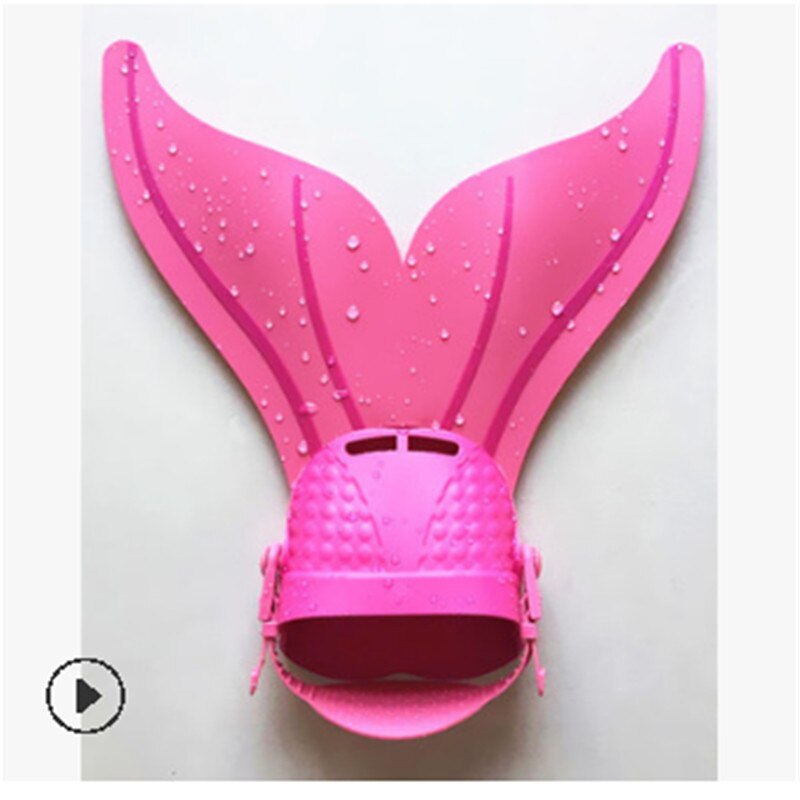 One Piece Whale Tail Fins Cartoon Mermaid Shaped Fins Children Swimming Training Fins: F
