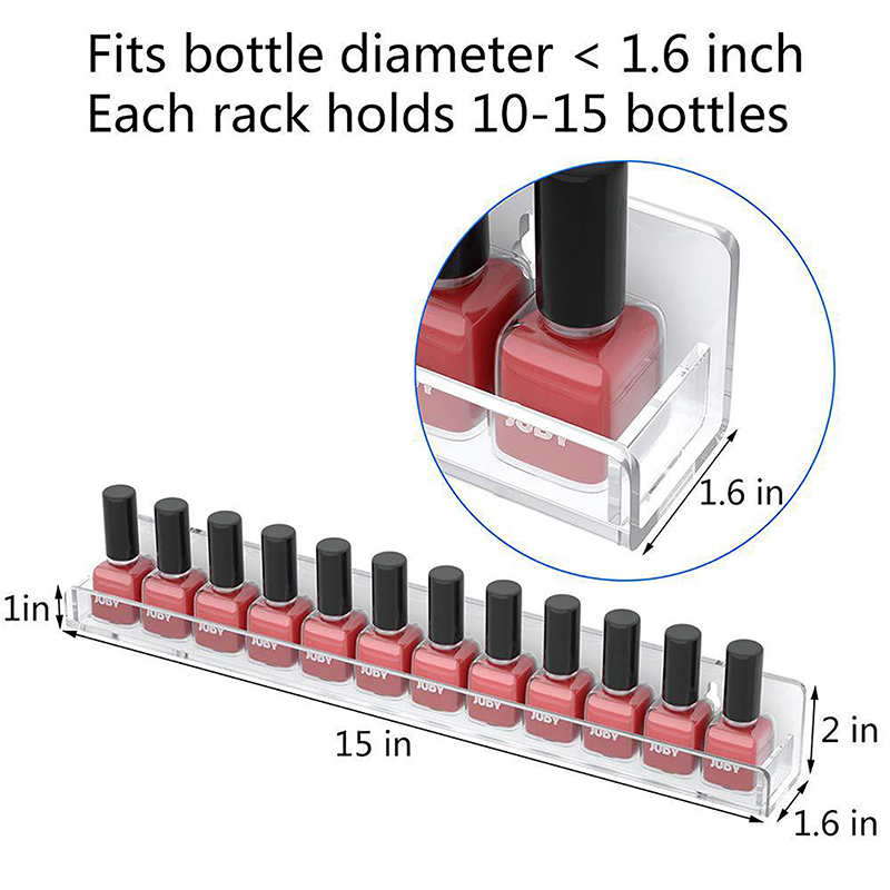 Muurhanger Acryl Nagellak Display Staat Transparant Organizer Rek Muur Gemonteerde Houders Nagellak Winkels Decoratie