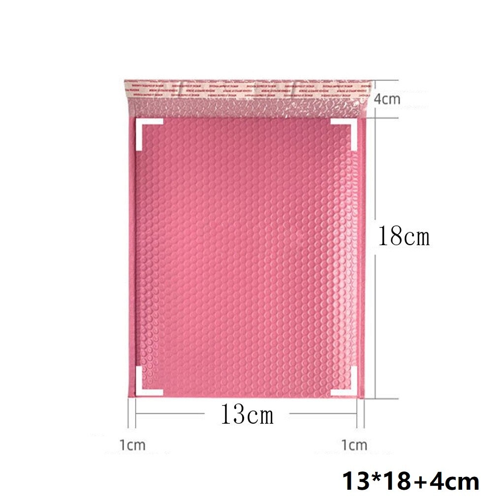 25pcs Pink polymailer envelopes Self Seal mailing bubble mailers shippping bags for small business supplies envelope fast ship: Pink 25pcs 13x18cm
