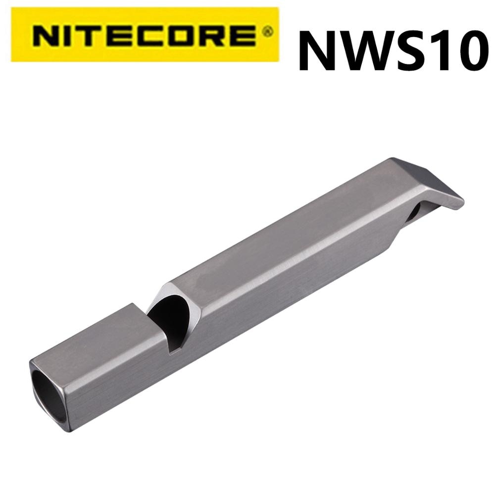 Nitecore NWS10 Titanium Fluitje Ketting Hanger Outdoor 120dB Met Sleutelhanger