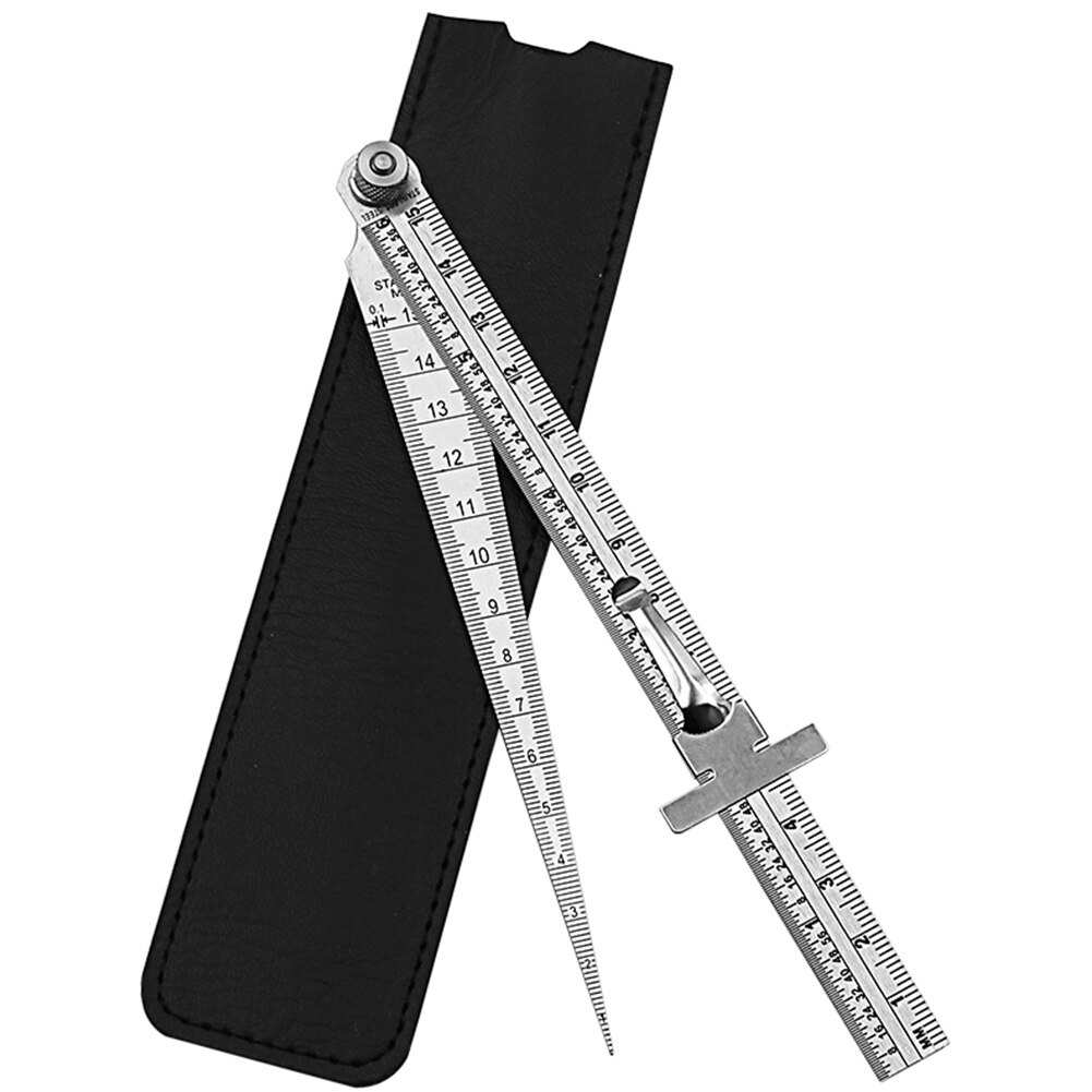 Accuracy House Tapered Ruler Adjustable Portable Stainless Steel Feeler Gauge Welding Depth Measuring Tool Hole Taper