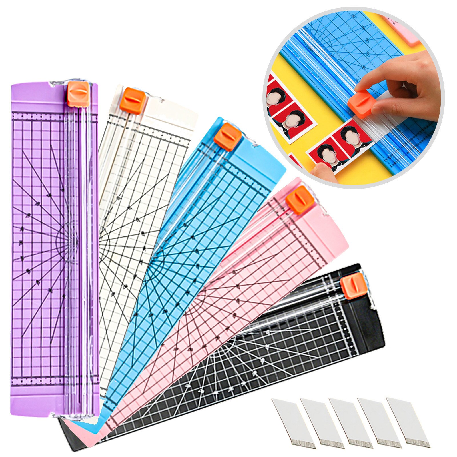 Popular A4/A5 Precision Paper Photo Trimmers Cutter Guillotine with Pull-out Ruler for Photo Labels Paper Cutting Tool