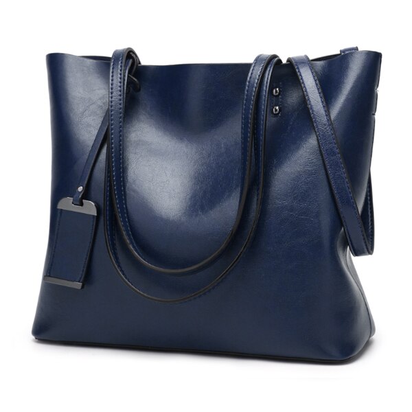 ACELURE couleur unie sacs à bandoulière pour femmes doux en cuir Pu fourre-tout décontractés pour femme all-match dames haute capacité sacs à main: Blue