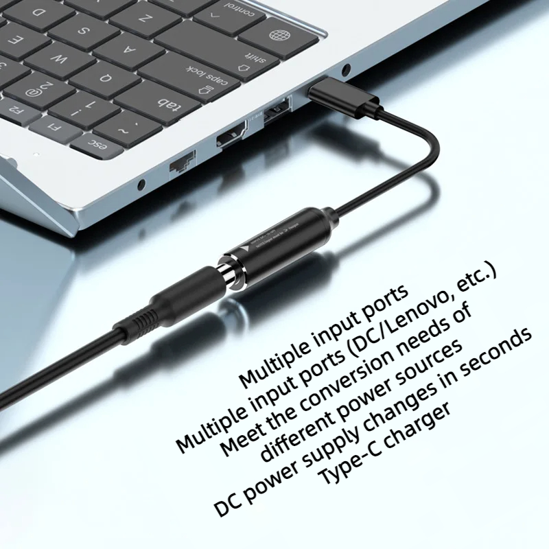 Dc Power To Type-C Opladen Pd 65W Geschikt Voor Dc Female Naar C Mannelijke Adapter Dc Naar Type-C Adapter Kabel Dc Naar Ype-C Oplader Draad