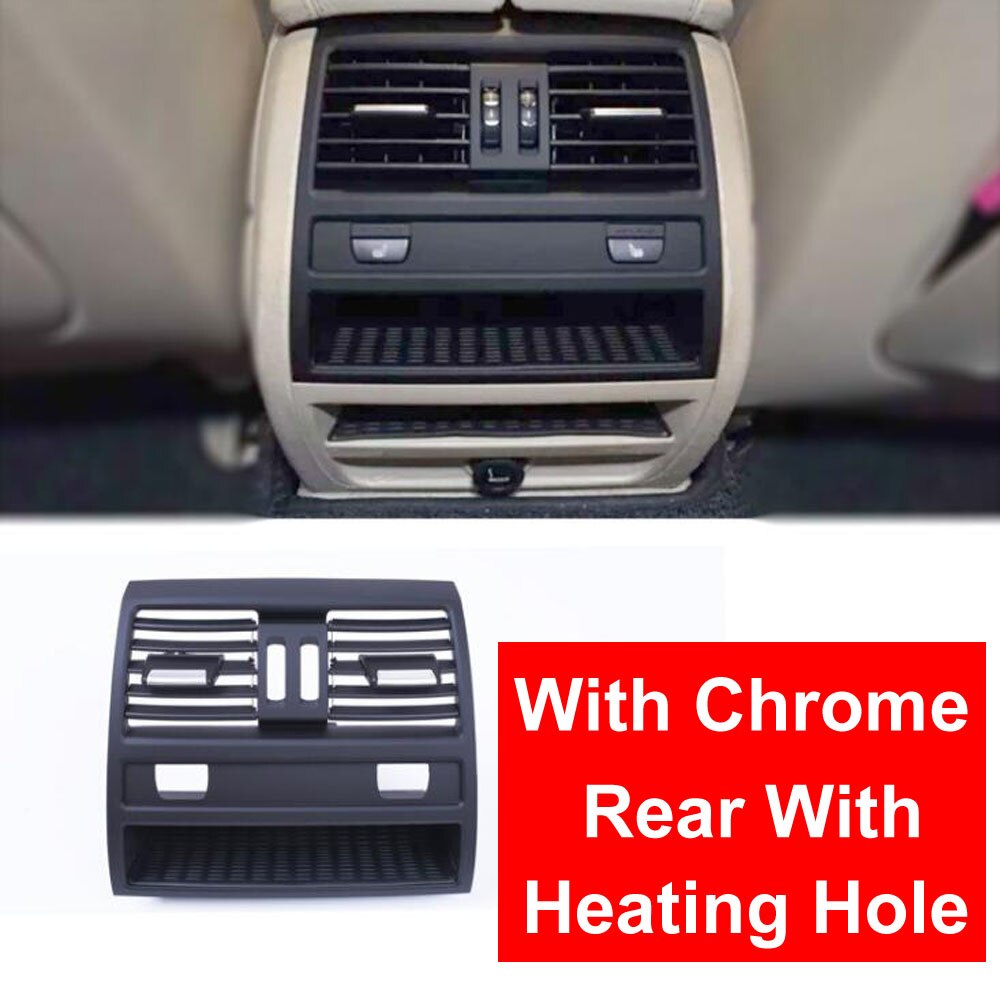 4x rhd fram vänster höger mitt bak ej hål luftkonditionering ventilationsgaller utloppspanel kromplatta för bmw 5- serie  f10 f18 10-17: Bak med värmehål