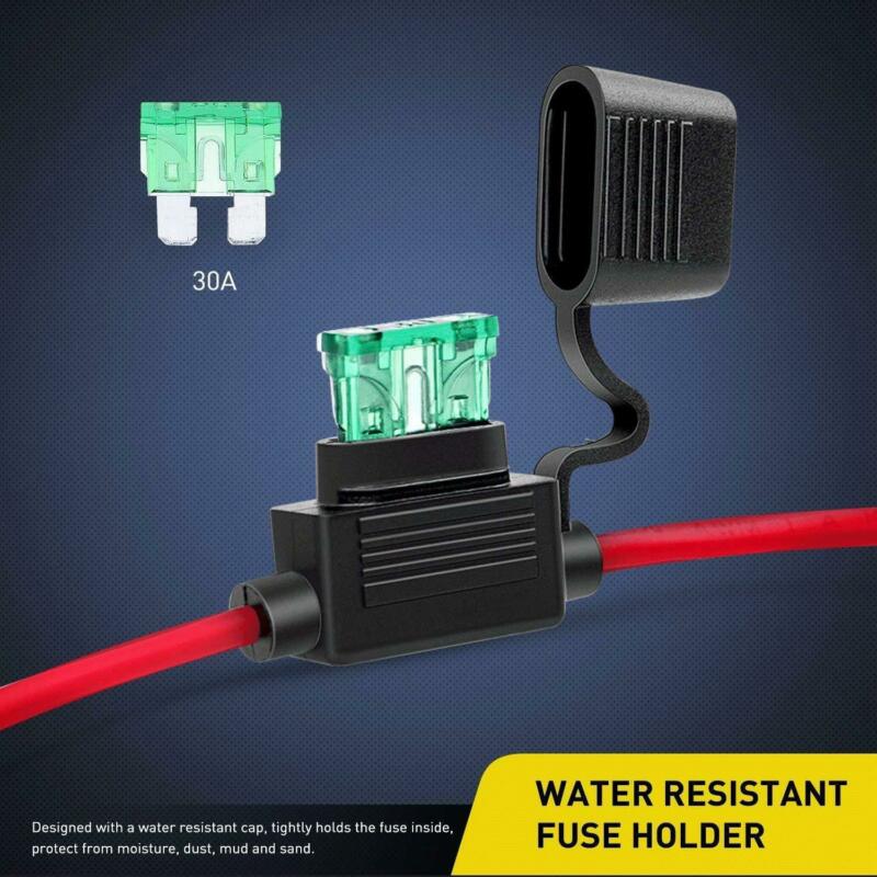 1pcs, 12 Gauge ATC/ATO Inline Fuse Holder with 30A Fuse Blade for Car Boat