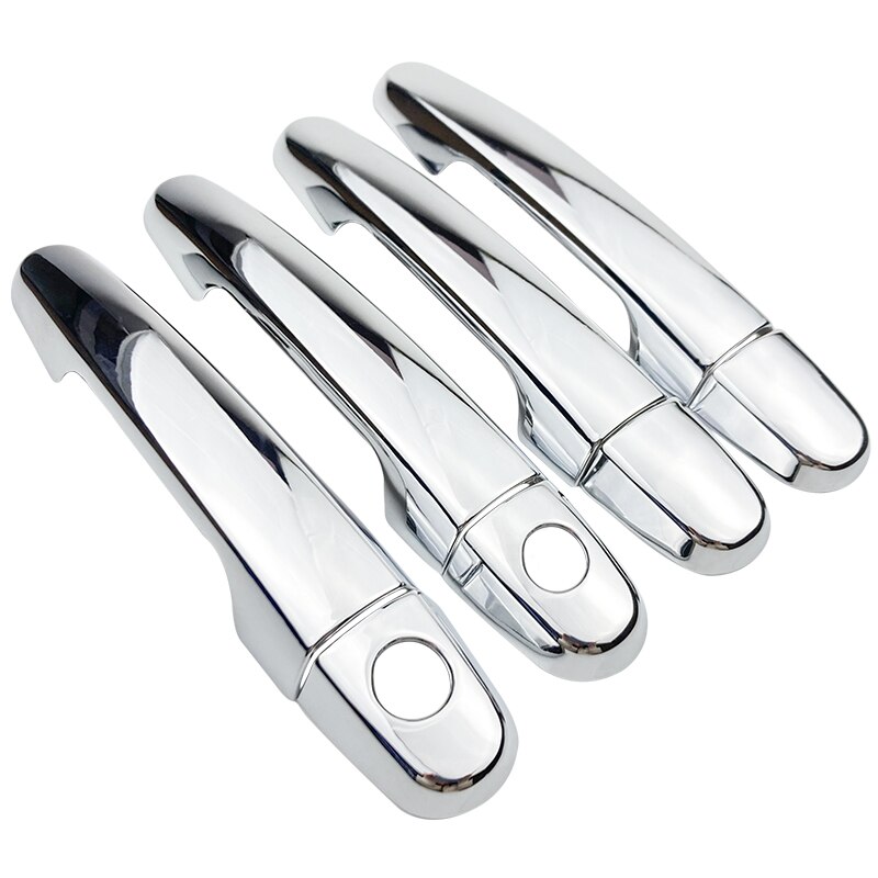 Chrome Exterieur Deurgreep Cover Trim Auto Sticker Voor Toyota Corolla Yaris Vios Hilux Vigo 2005: 2 Keyholes