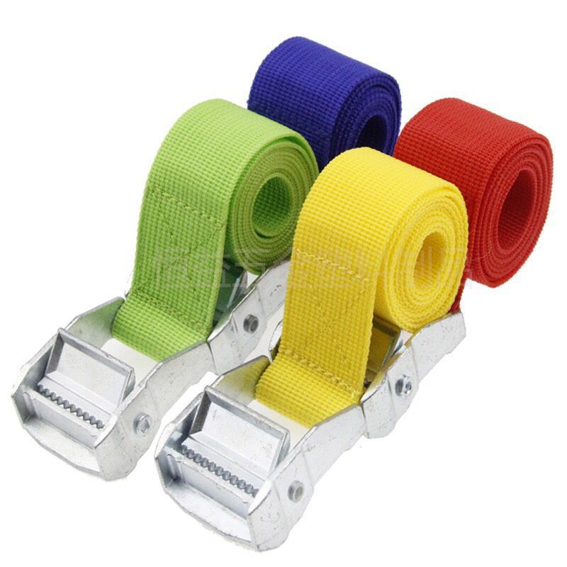 25mm * 3m Auto Bagage Tas Lading Spanband Zinklegering Zink Nylon Auto Spanning Touw Tie Down strap Sterke Ratchet Riem Zwart Rood