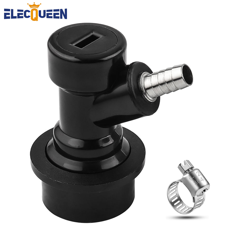 Liquid Ball Lock Keg Disconnect,1/4'' Barb Beer Keg Quick Connectors with Stainless Steel Hose Clamp ,Homebrew Tap Dispenser