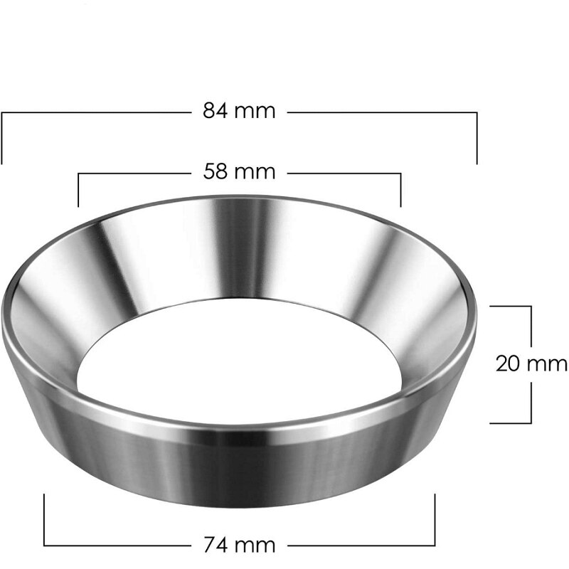 58Mm Espresso Doseren Trechter, Roestvrij Staal Koffie Doseren Ring Compatibel Met 58Mm Filterhouder: Default Title