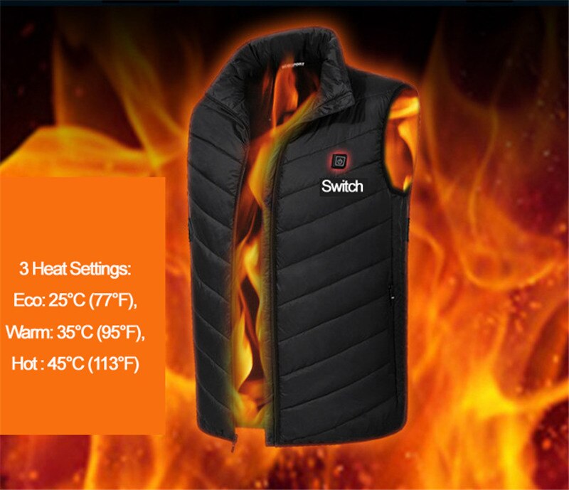 Product Geschikt Voor Koud Weer Mannen Of Vrouwen Elektrische Verwarmde Thermische Vest Verwarming Vest Warm Winter Outdoor Vest