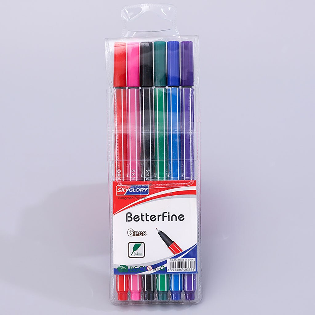 Kind Kleur Pen Set Marker Aquarel Borstel Vette Gekleurde Tekening Haak Lijn Pen Kalligrafie Schetsen Schoolbenodigdheden: A