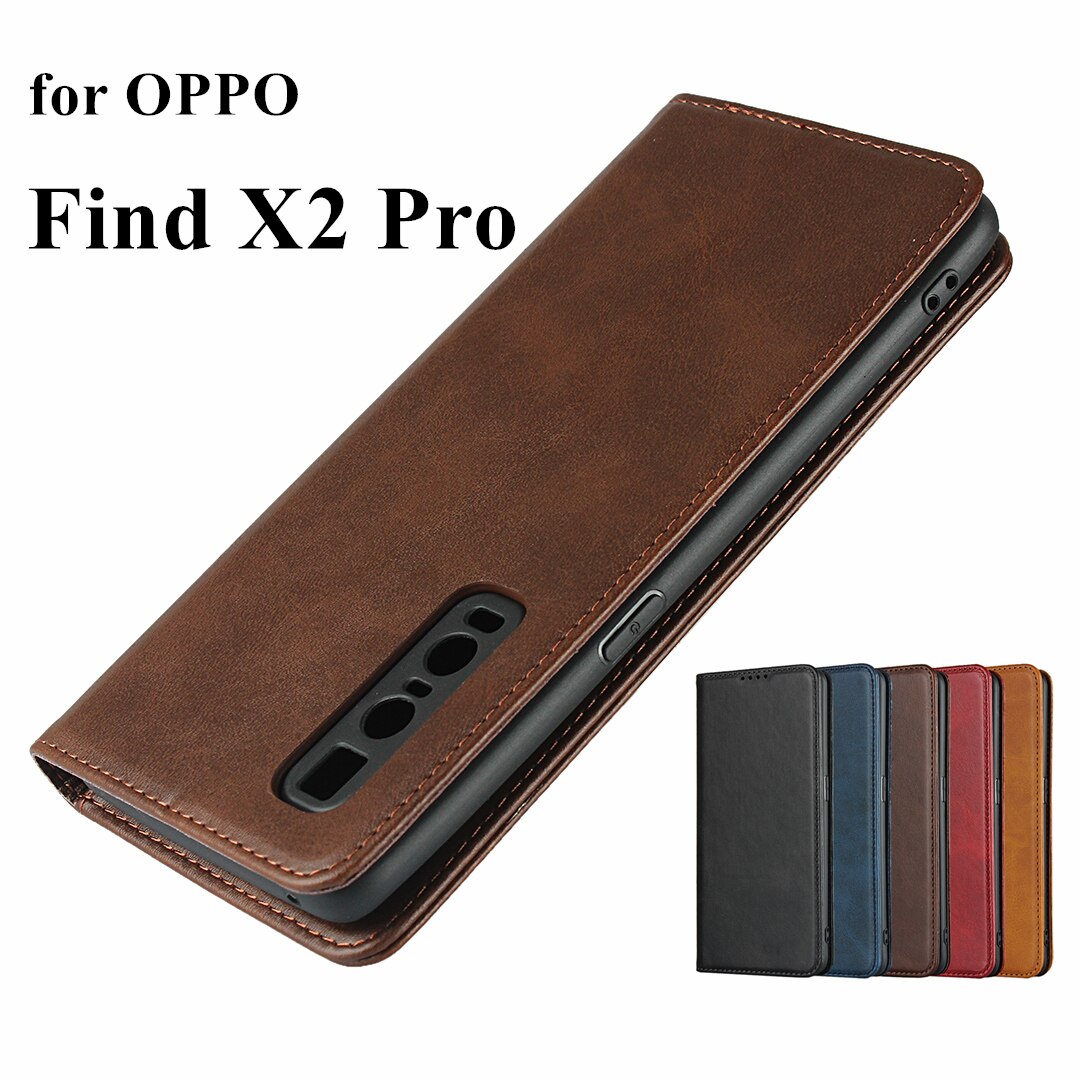 Leather case For OPPO Find X2 Pro 6.7" Flip case card holder Holster Magnetic attraction Cover Case Wallet Case