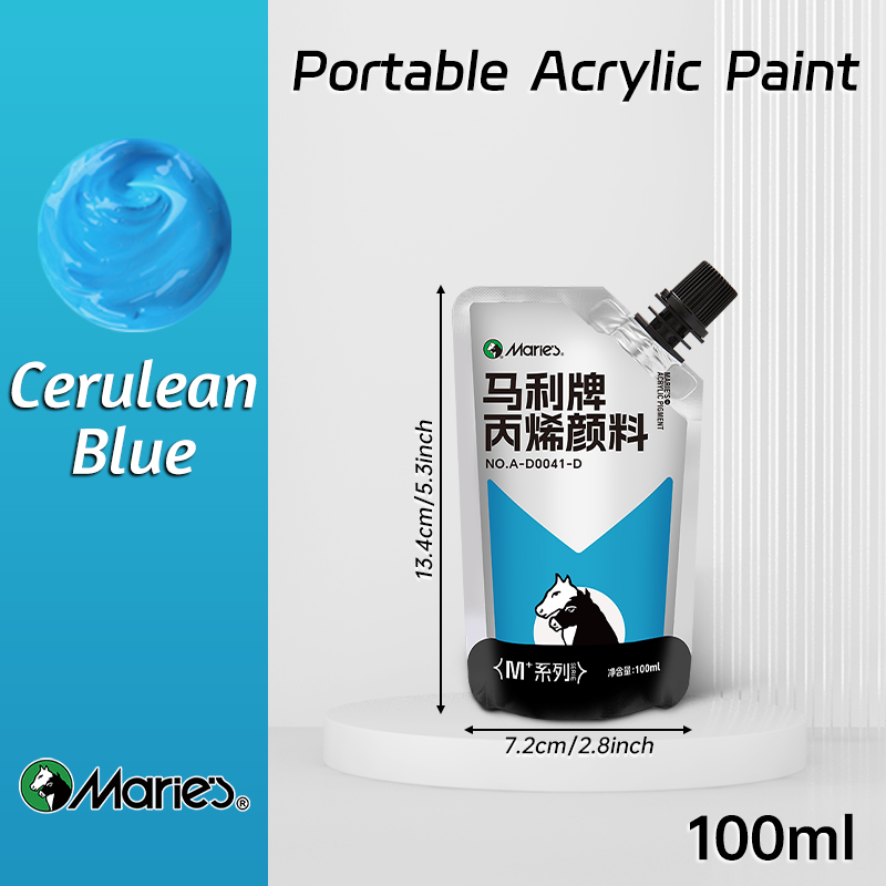 100 ml Marie-Acrylfarbe, verschiedene Farben, wasserfest, Pigmente zum Basteln, Felsen, Holz, professionelle Pigmente für Erwachsene, Künstler