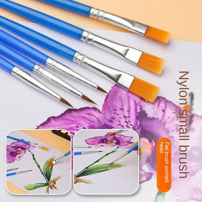 10/20/50pz pennelli per pittura impostato arte il giro / piatto Brushs nylon pennelli per capelli penna per olio acrilico acquerello arte forniture